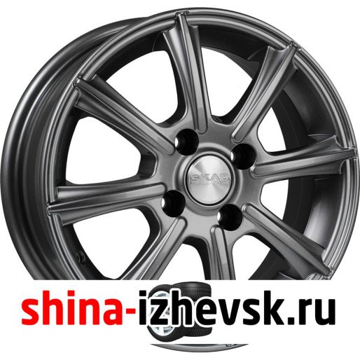 Колесный диск СКАД Монако 5.5xR14 4×100 ET49 DIA56.6 черно-серый цвет с перламутровыми оттенками в Ижевске